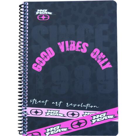 Τετράδιο σπιράλ BMU No Fear Good Vibes 17x25cm 70 φύλλα σε διάφορα σχέδια (348-07402) - Ανακάλυψε Τετράδια σχολικά για μαθητές και φοιτητές για το γραφείο ή το σπίτι από το Oikonomou-shop.gr.