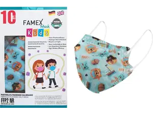 Μάσκα υψηλής προστασίας παιδική FAMEX FFP2 NR PFE≥95% πειρατές (1 τεμάχιο)