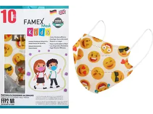 Μάσκα υψηλής προστασίας παιδική FAMEX FFP2 NR PFE≥95% Emoji (1 τεμάχιο)