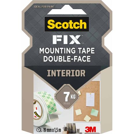 Κολλητική ταινία διπλής όψης 3M Scotch Mounting Indoor 19mm x 1.5m