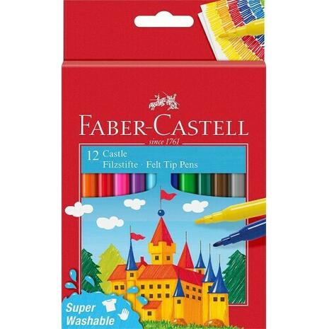 Μαρκαδόροι ζωγραφικής Faber Castell Superwashable (συσκευασία 12 τεμαχίων) (554212)