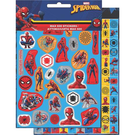 Αυτοκόλλητα Gim Max Spiderman (συσκευασία 600 τεμαχίων) (777-51979)