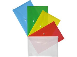Φάκελος με κουμπί Salko Α5 διαφανές διάφορα χρώματα