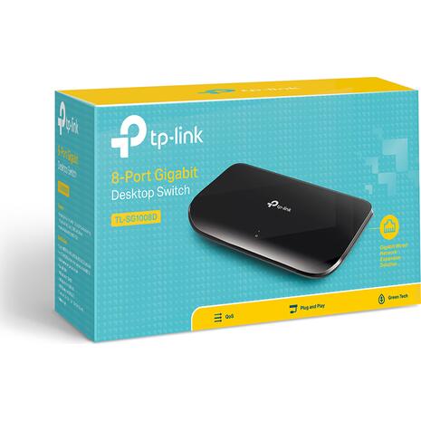 Switch TP-LINK TL-SG1008D, 8-port 10/100/1000Mbps, Ver. 12.0 TL-SG1008D