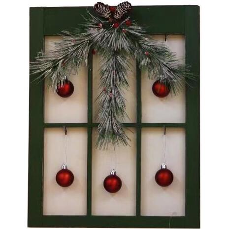 Ξύλινο παράθυρο με χριστουγεννιάτικη διακόσμηση Y35x4x45cm - Ανακάλυψε όλα τα Xριστουγεννιάτικα Eίδη για να είσαι έτοιμος έως τα Χριστούγεννα από το Oikonomou-shop.gr.