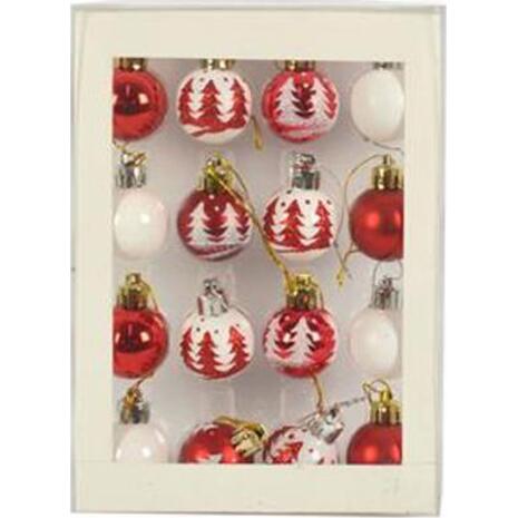 Χριστουγεννιάτικες μπάλες πλαστικές κόκκινες και άσπρες Ø 3εκ (συσκευασία 16 τεμαχίων) - Ανακάλυψε όλα τα Xριστουγεννιάτικα Eίδη για να είσαι έτοιμος έως τα Χριστούγεννα από το Oikonomou-shop.gr.