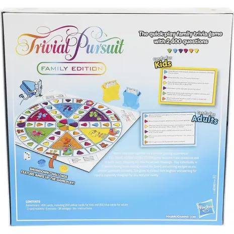 Επιτραπέζιο Trivial Pursuit Family Edition (E1921) - Ανακάλυψε Επιτραπέζια παιχνίδια για παιδιά, ενήλικους και για όλη την οικογένεια από το Oikonomou-shop.gr.