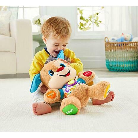 Εκπαιδευτικό σκυλάκι Fisher Price smart stages από Ύφασμα με Μουσική και Ήχους μπλε για 6+ Μηνών (FPN78)