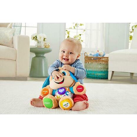 Εκπαιδευτικό σκυλάκι Fisher Price smart stages από Ύφασμα με Μουσική και Ήχους μπλε για 6+ Μηνών (FPN78)