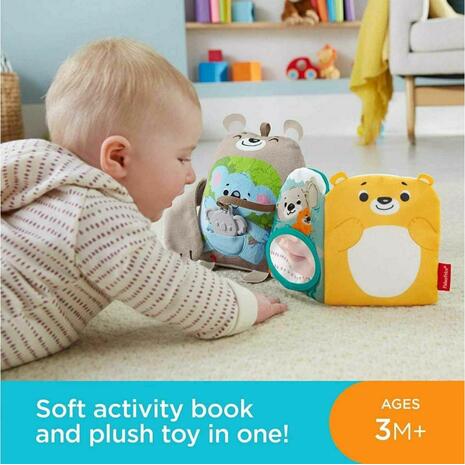 Βιβλίο Δραστηριοτήτων Sit & Snuggle Fisher Price από Ύφασμα με Ήχους για 3+ Μηνών (GJD37)