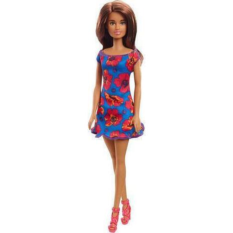 Κούκλα Barbie λουλουδάτα φορέματα διάφορα σχέδια (GBK92)