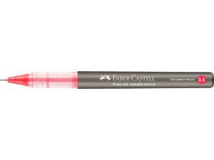 Στυλό FABER CASTELL Free Ink Needle Roller Micro 0.5mm Κόκκινο (Κόκκινο)