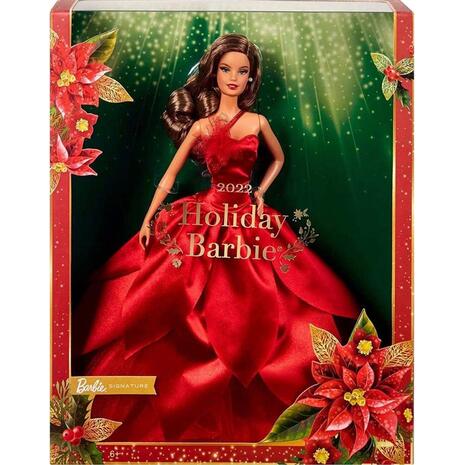 Κούκλα Barbie Holiday συλλεκτική καστανή (HBY05)