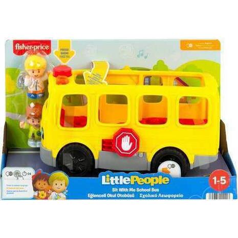 Όχημα Σχολικό με Μουσική Fisher Price Little People (Μιλάει Ελληνικά)  (HDJ25)