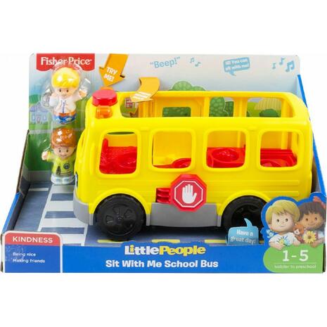 Όχημα Σχολικό με Μουσική Fisher Price Little People (Μιλάει Ελληνικά)  (HDJ25)