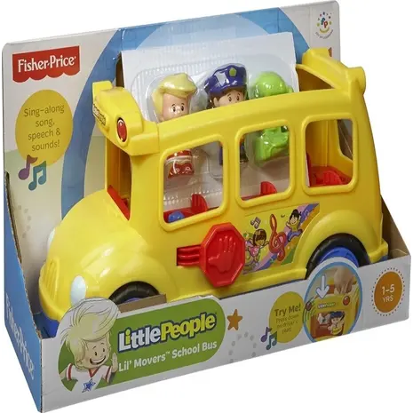 Όχημα Σχολικό με Μουσική Fisher Price Little People (Μιλάει Ελληνικά)  (HDJ25)