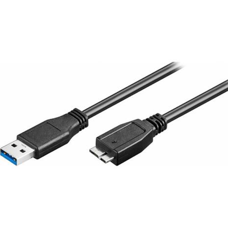 Καλώδιο Powertech USB σε USB Micro-B 0.5m μαύρο CAB-U142