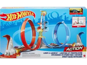 Πίστα Hot Wheels Διπλή Εκτόξευση Και Λούπ (GRW39)