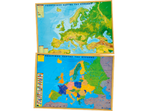 Χάρτης Ευρώπης πολιτικός - γεωφυσικός αναρτήσεως 70x100cm