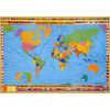 Χάρτης κόσμου πολιτικός - γεωφυσικός αναρτήσεως 70x100cm