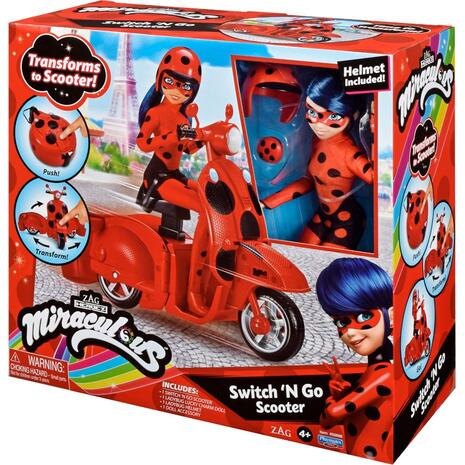 Κούκλα σκούτερ Miraculous με κούκλα Ladybug (MRA47000)
