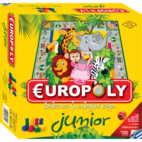 Επιτραπέζιο EUROPOLY JUNIOR “Βόλτα στον ζωολογικό κήπο” - Ανακάλυψε Επιτραπέζια παιχνίδια για παιδιά, ενήλικους και για όλη την οικογένεια από το Oikonomou-shop.gr.