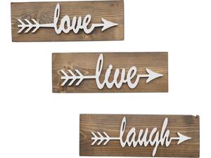 Διακοσμητικό τοίχου ξύλινο σετ "Love Live Laugh" 40x1,2x14cm HM7308 - Ανακάλυψε μοντέρνα Διακοσμητικά Σπιτιού, Κάδρα-Πίνακες και Έπιπλα για κάθε γούστο για να διακοσμήσεις το σπίτι ή το γραφείο σου όπως το ονειρεύεσαι από το Oikonomou-shop.gr