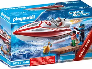 Playmobil Sports And Action Αγωνιστικό Ταχύπλοο Σκάφος Με Μοτέρ (70744)