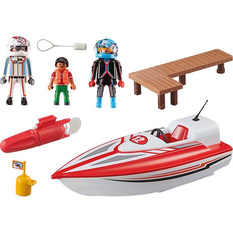 Playmobil Sports And Action Αγωνιστικό Ταχύπλοο Σκάφος Με Μοτέρ (70744)