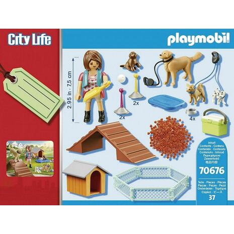 Playmobil City Life Gift Set Εκπαιδεύτρια Σκύλων (70676)