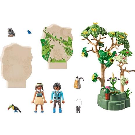 Playmobil Wiltopia Φωτιζόμενο Τροπικό Δέντρο και Εξερευνητές (71009)