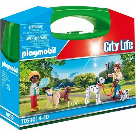 Playmobil City Life Βαλιτσάκι Βόλτα Με Σκυλάκια (70530)