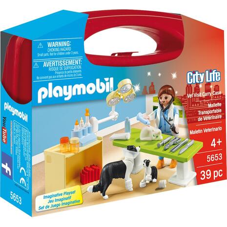 Playmobil Βαλιτσάκι Επίσκεψη Στον Κτηνίατρο (5653)