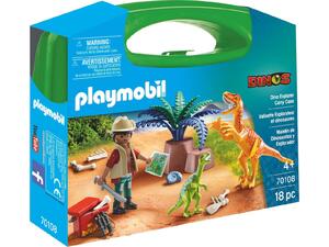 Playmobil Maxi Βαλιτσάκι Εξερευνητής Και Δεινόσαυροι (70108)