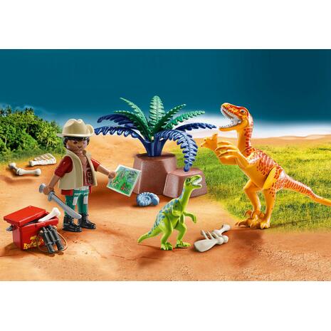 Playmobil Maxi Βαλιτσάκι Εξερευνητής Και Δεινόσαυροι (70108)