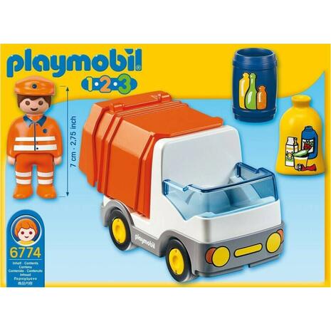 Playmobil 1.2.3 Απορριμματοφόρο όχημα (6774)