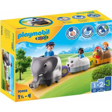 Playmobil 1.2.3 Τρενάκι Με Βαγόνι-Σκυλάκι (70406)