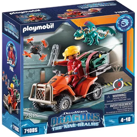 Playmobil Dragons: The Nine Realms - Phil με τετράτροχη μοτοσικλέτα ATV (71085)