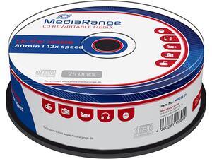 CD-RW Mediarange 80min. πομπίνα των 25 τεμαχίων MR235-25