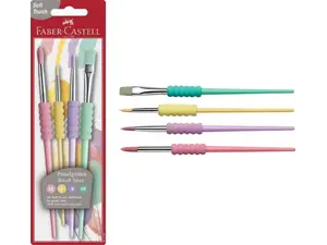 Σετ επαγγελματικά πινέλα Faber Castell σε παστελ χρώματα (σετ 4 τεμαχίων)