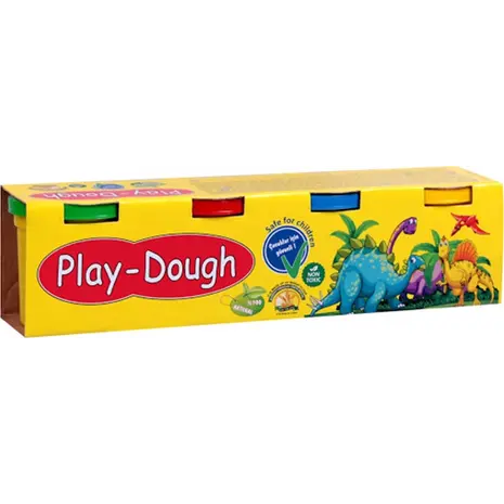 Πλαστοζυμαράκια Play - dough maxi 4 χρώματα 100gr (Διάφορα χρώματα)