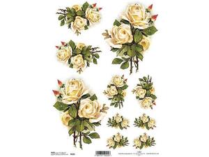Ριζόχαρτο για Decoupage Next "white roses" 21x29εκ. (ITD-R225) (1 τεμάχιο) - Ανακάλυψε όλα τα είδη που χρειάζεσαι για την αγαπημένη σου τεχνική Decoupage από το Oikonomou-shop.gr.