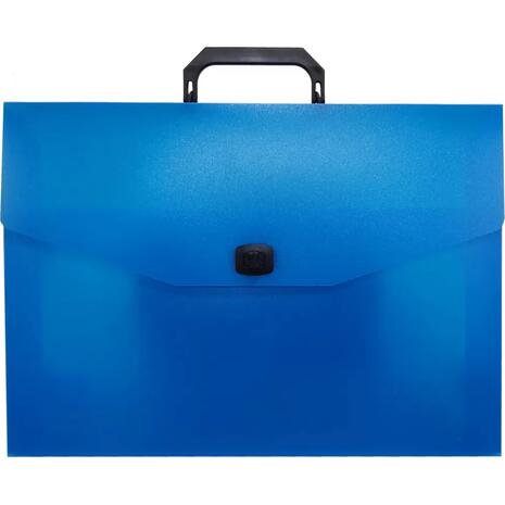 Τσάντα σχεδίου πλαστική 27x38x4cm με κλιπ μπλε