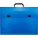 Τσάντα σχεδίου πλαστική 32x43x5cm με 2 κλιπ μπλε