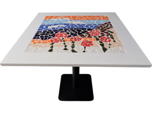Τραπέζι με βαφή λάκας "Άνοιξη" 80x80cm (EGP7) (Διάφορα χρώματα)