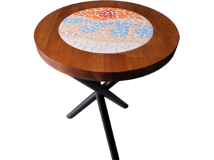 Τραπέζι ξύλινο "Λιοπύρι" στρογγυλό Φ60cm (EGP1) (Διάφορα χρώματα)