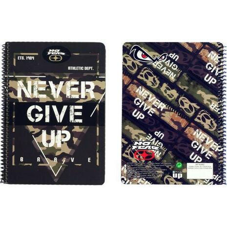 Τετράδιο σπιράλ BMU No Fear Never Give Up Amour Skulls 2 θεμάτων 17x25cm 140 σελίδες διάφορα σχέδια - Ανακάλυψε Τετράδια σχολικά για μαθητές και φοιτητές, για το γραφείο ή το σπίτι με εντυπωσιακά εξώφυλλα για να κερδίσεις τις εντυπώσεις.