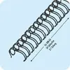 Σπιράλ βιβλιοδεσίας 3:1 3/8" (9,5mm) 34 Loops μεταλλικό μαύρο