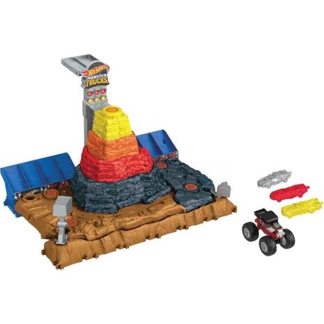 Πίστα Hot Wheels Monster Trucks Arena Smashers Bone Shaker Ultimate Crush Yard Playset (HNB96)