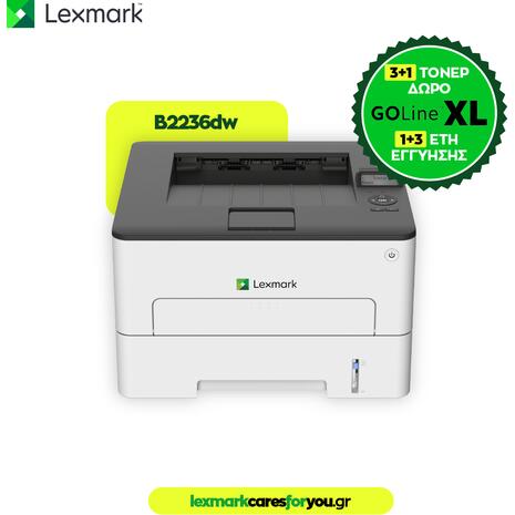 Εκτυπωτής Lexmark Laser B2236dw Ασπρόμαυρος 18M0110